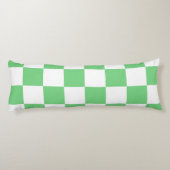 レトログリーンチェスボードタイルY2K美的パターン ボディピロー (裏面)