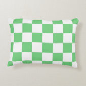 レトログリーンチェスボードチェッカーボードタイルY2K アクセントクッション (裏面)