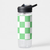 レトログリーンチェスボードチェッカーボードタイルY2K ウォーターボトル (左面)