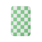 レトログリーンチェスボードチェッカーボードタイルY2K バスマット (正面縦)