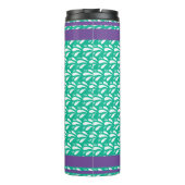 レトログリーンパターンカヌートター名前をカスタムする タンブラー (裏面)