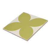 レトログリーンフローラペタルミッドセンチュリーモダンスタイル タイル (側面)