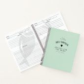 レトログリーンブライダルシャワーギフトレシピ ノートブック (内部)