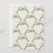 レトログリーンボウズ楕円形アーチフォトクリスマス シーズンカード (裏面)