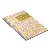 レトログリーンボタニカルカスタムベビーシャワーギフトリスト ノートブック (右側)