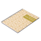 レトログリーンボタニカルカスタムベビーシャワーギフトリスト ノートブック (左側)