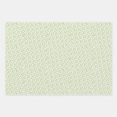 レトログリーンラッピング紙 ラッピングペーパーシート (正面2)