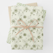 レトログリーンラッピング紙 ラッピングペーパーシート (インサイチュ)