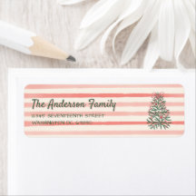 レトログリーンレッドハンドドロッドリボンツリークリスマス