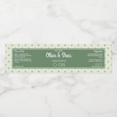 レトログリーン化粧品の瓶ラップラのまわりにベル ペットボトルラベル (シングルラベル)