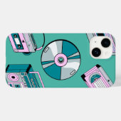 レトログリーン携帯電話ケース Case-Mate iPhoneケース (裏面 (横))