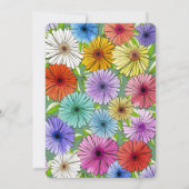 レトログリーン素朴フローラ18thバースデーパーティー 招待状 (裏面)