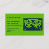 レトログリーン&ブルーカセットテープ 名刺 (正面)