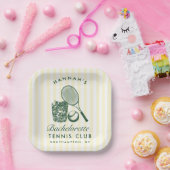 レトログリーン ラストスイング ビフォアザリング テニスバッハ ペーパープレート (パーティー)