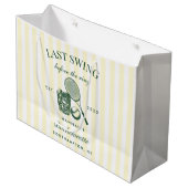 レトログリーン ラストスウィングビフォアザリング テニスバッハ ラージペーパーバッグ (正面アングル)