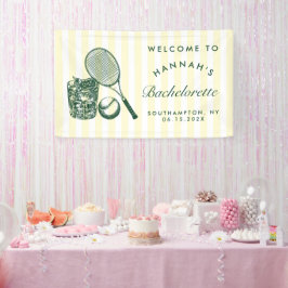 レトログリーン ラストスウィング ビフォアザリング テニス バック 横断幕