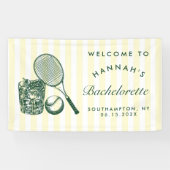 レトログリーン ラストスウィング ビフォアザリング テニス バック 横断幕 (横)