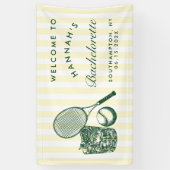 レトログリーン ラストスウィング ビフォアザリング テニス バック 横断幕 (縦)