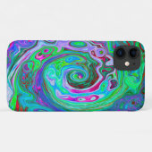レトログリーン、レッド、マゼンタ抽象芸術グルービースワール Case-Mate iPhoneケース (裏面(横))