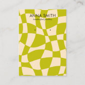 レトログリーンGroovyヴィンテージイヤリングディスプレイ 名刺 (正面)