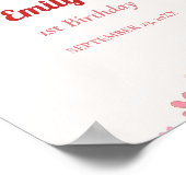 レトログルービーウェルカムベビー誕生日 ポスター (角)