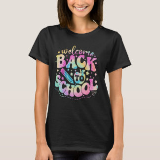 レトログルービーウェルカム新学期学生ティーシュ Tシャツ