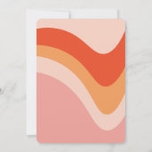 レトログルービーウェーブディスコボールデイジーピンク誕生日 招待状 (裏面)