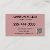 レトログルービーシックヘアサロン&QRコード 名刺 (裏面)