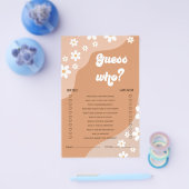 レトログルービーデイジーブライダルシャワーゲーム チラシ (シングル)