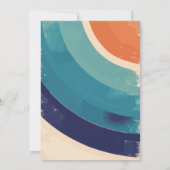 レトログルービーデイジーワイルドワン1歳の誕生日ガール 招待状 (裏面)