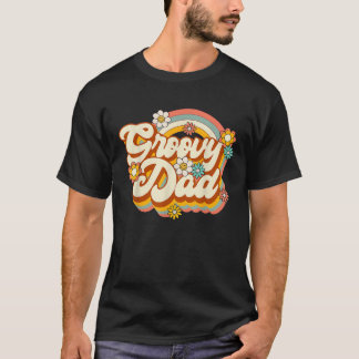 レトログルービーパパファミリー誕生日60s 70sヒッピーCo Tシャツ