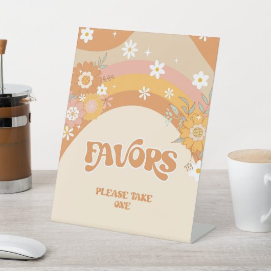 レトログルービーベビーヒッピーPavitesペデスタル標識 台座サイン (インサイチュ)