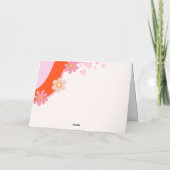 レトログルービーベビー感謝してい醸造あなた赤ちゃんシャワー サンキューカード (裏面)