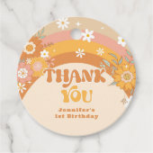 レトログルービーベビー誕生日感謝していあなた フェイバータグ (正面)