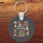 レトログルービーメリークリスマスバイブハウディウェスタンC キーホルダー (正面)