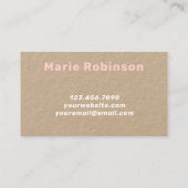 レトログルービーライトピンクホワイトハロークラフト 名刺 (裏面)