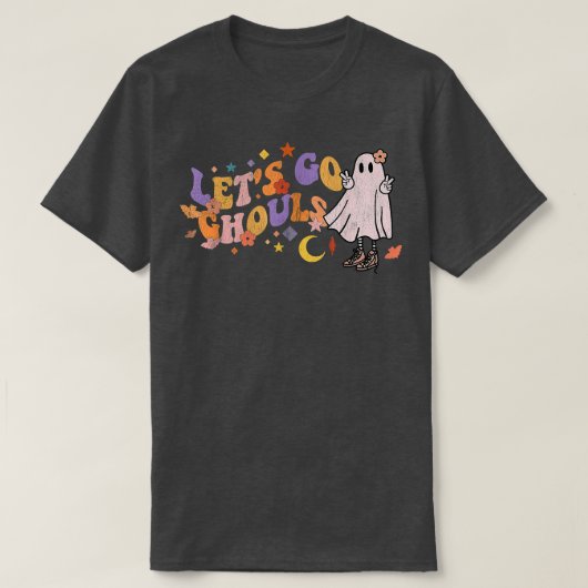 レトログルービーレッツゴーグルス幽霊70sヒッパイホール tシャツ (デザイン正面)
