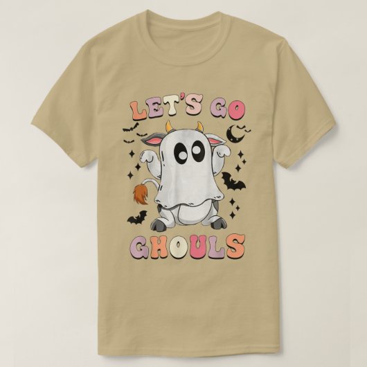 レトログルービーレッツゴーグルハロウィーン幽霊カウトC Tシャツ (デザイン正面)