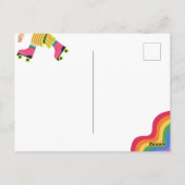 レトログルービーローラースケートのカラーおもしろい ポストカード (裏面)