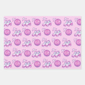 レトログルービーローラーディスコ ラッピングペーパーシート (正面)