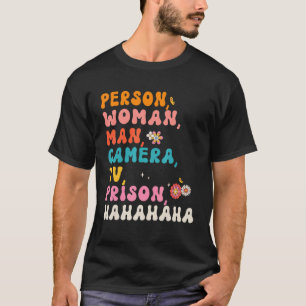 レトログルービー人女性男性カメラテレビ刑務所長 Tシャツ