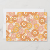 レトログルービー誕生日の写真サンキューカード 招待状 (裏面)