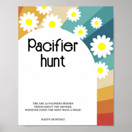 レトログルービー – おしゃぶり狩りベビーシャワーゲーム ポスター