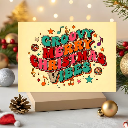 レトログルービー メリークリスマスの雰囲気 シーズンカード