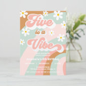 レトログルービーFIVEはバイブの5歳の誕生日パーティー 招待状 (スタンド正面)