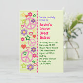 レトログルービーSweet sixteen招待状 招待状 (スタンド正面)