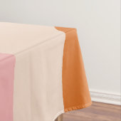 レトログルーブピンクとオレンジの抽象芸術パターン テーブルクロス (インサイチュ)