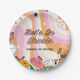 レトログルーレッツゴーウルハロウィン誕生日 ペーパープレート