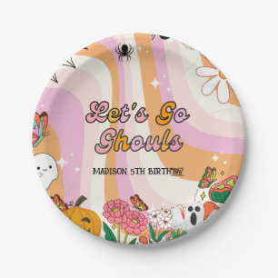 レトログルーレッツゴーウルハロウィン誕生日 ペーパープレート