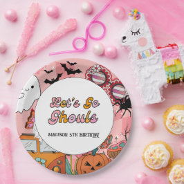 レトログルーレッツゴーウルハロウィン誕生日 ペーパープレート